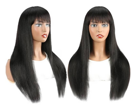 Straight Wig with Bangs