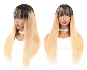 Straight Wig with Bangs